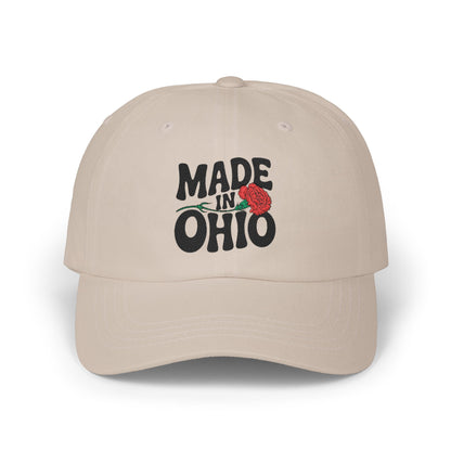 Dad Cap — "Made in Ohio" Rose Embroidered Hat