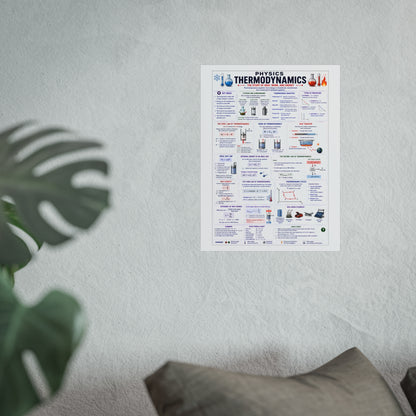 Thermodynamics Physics Poster — Educational Fine Art Wall Chart