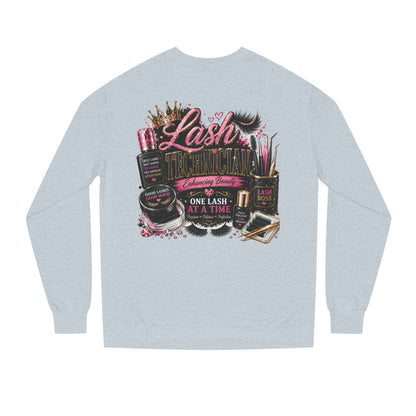 Eyelash Artist Crewneck Sweatshirt — “Lash Technician” Beauty Salon Graphic