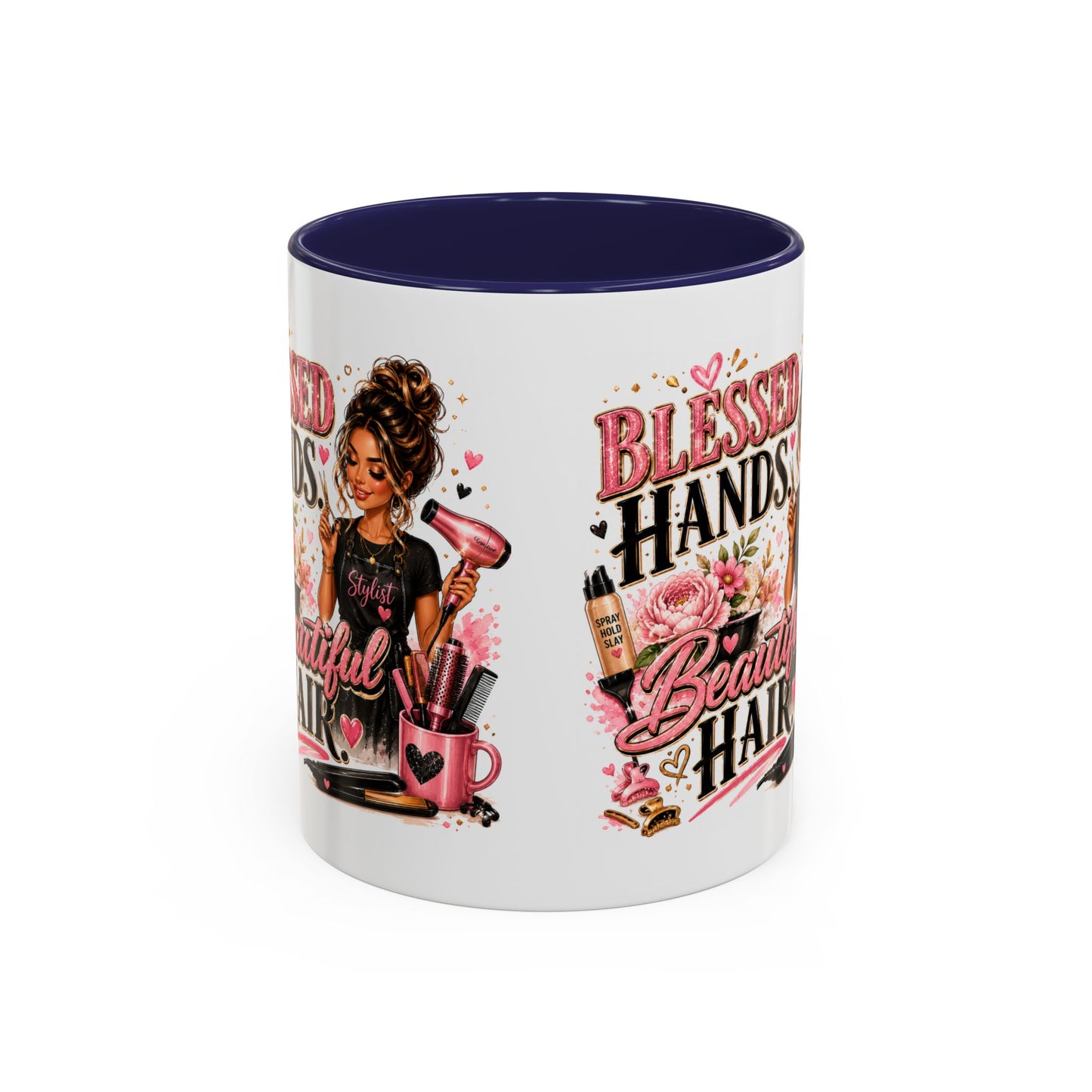Blessed Hands Beautiful Hair Coffee Mug — Stylist Barber Hairdresser Gift