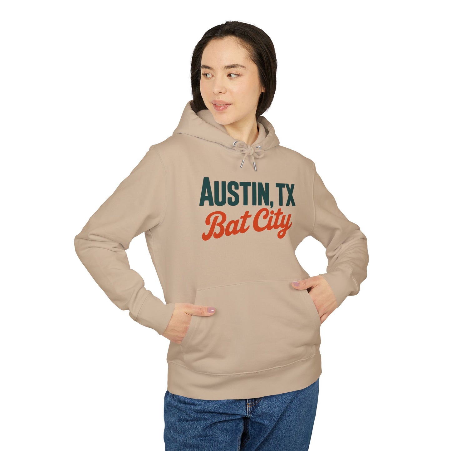 Austin, TX Bat City Hoodie – Retro Script City Pride Pullover