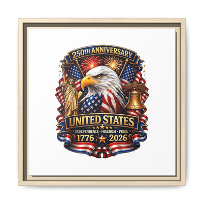 250th Anniversary United States Framed Canvas - Patriotic Eagle 1776–2026