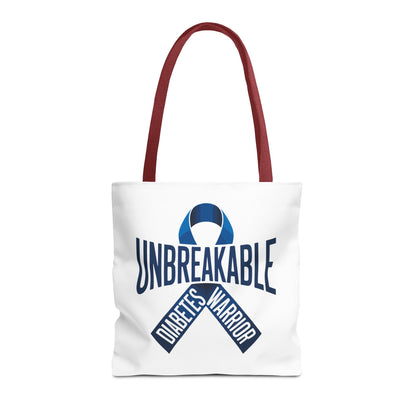 Diabetes Warrior Unbreakable Tote Bag – Blue Awareness Ribbon All-Over Print