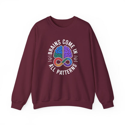 Brains Come in All Patterns Sweatshirt