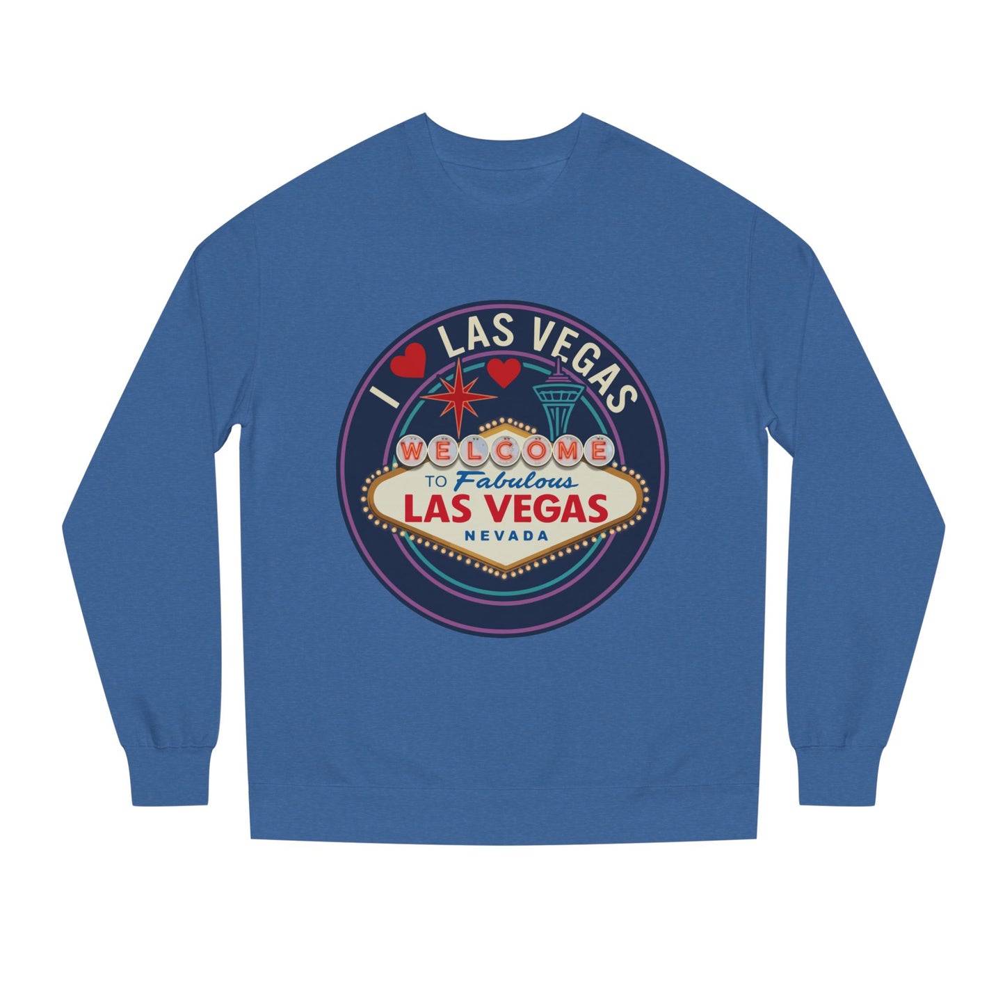 Las Vegas Welcome Sign Sweatshirt – Retro "I  Las Vegas" Crewneck