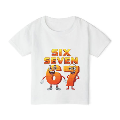Six Seven 67 Toddler T-Shirt — Cute Number Cartoon Tee for Kids