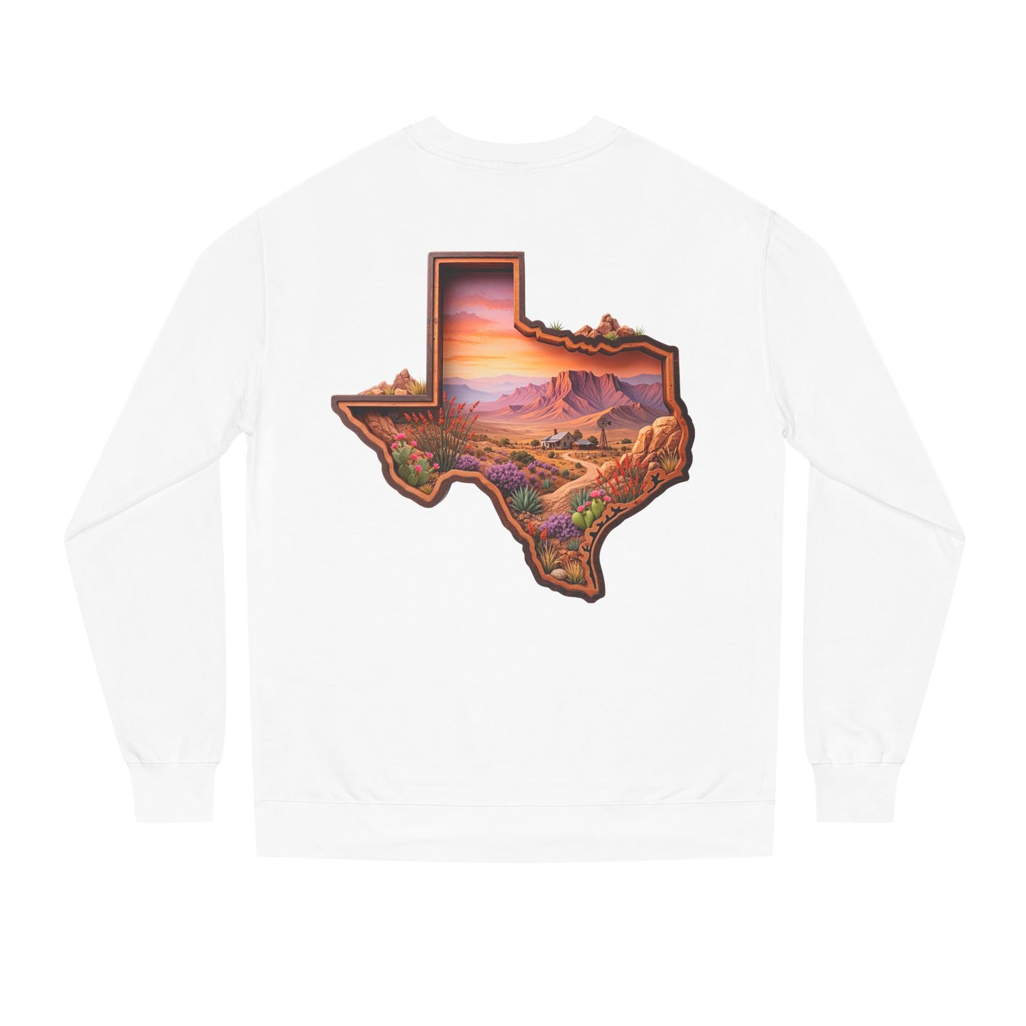 Texas Sunset Crewneck Sweatshirt — Scenic Lone Star State Landscape