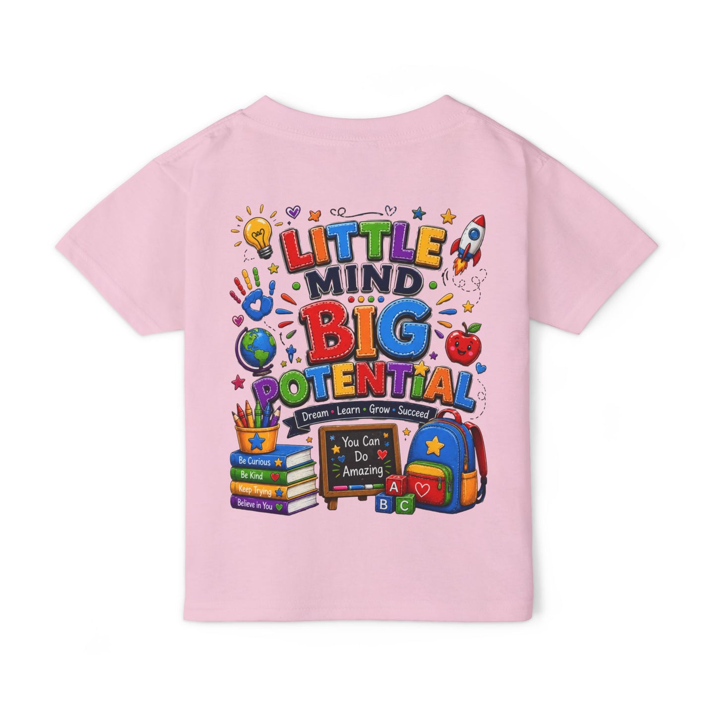 Toddler T‑Shirt — "Little Mind Big Potential" Back‑to‑School Graphic Tee