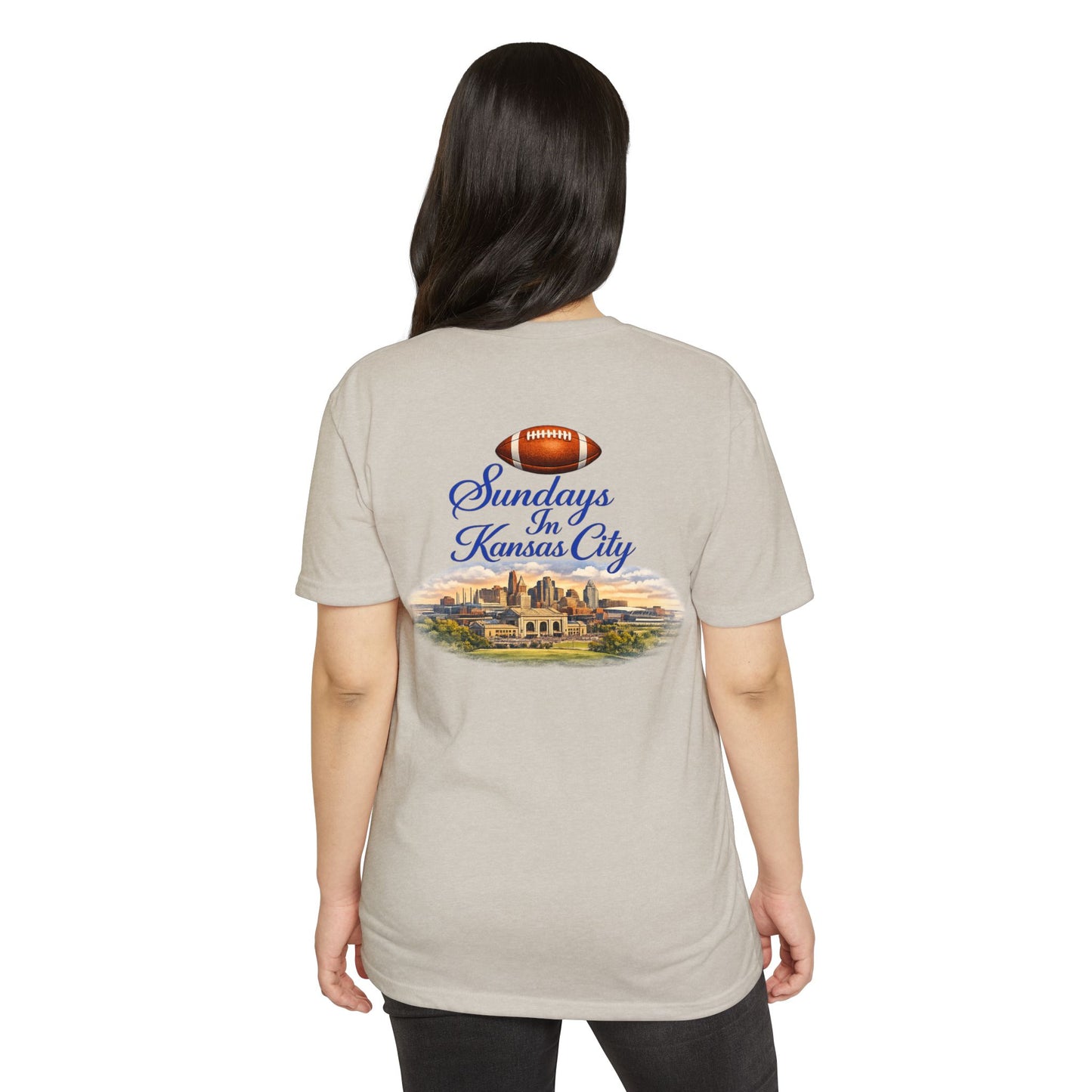 Sundays in Kansas City T-Shirt — Vintage Football and Cityscape Tee