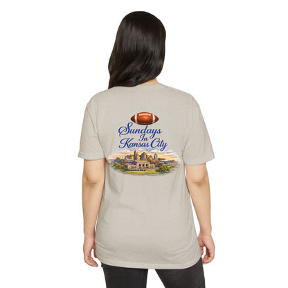Sundays in Kansas City T-Shirt — Vintage Football and Cityscape Tee