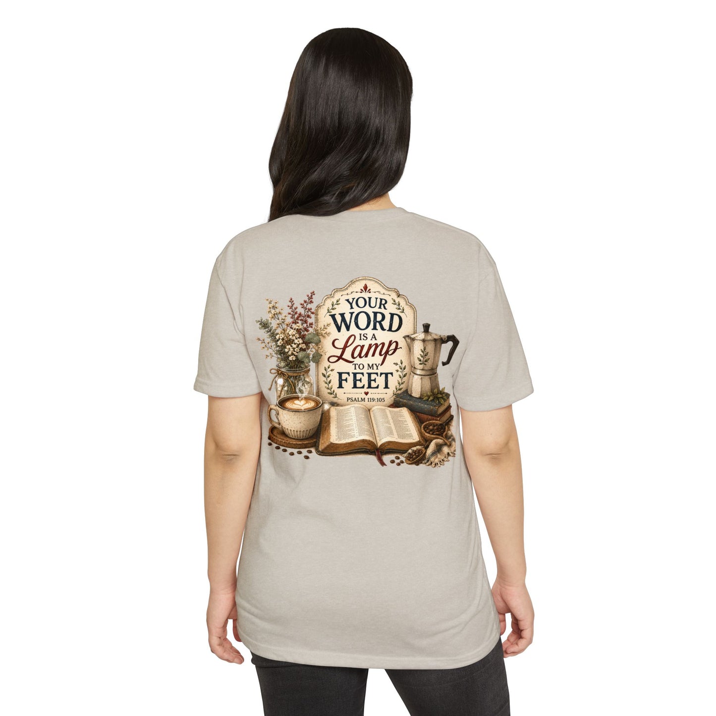 Bible Verse T-Shirt — "Your Word Is a Lamp to My Feet" Inspirational Christian Tee