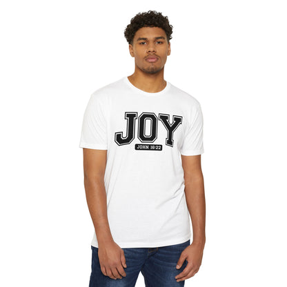 Joy T-Shirt – Christian Scripture John 16:22 College-Style Tee
