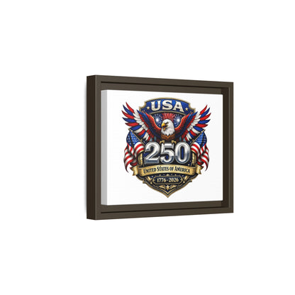 USA 250 Anniversary Framed Canvas — Patriotic Eagle 1776–2026 Wall Art