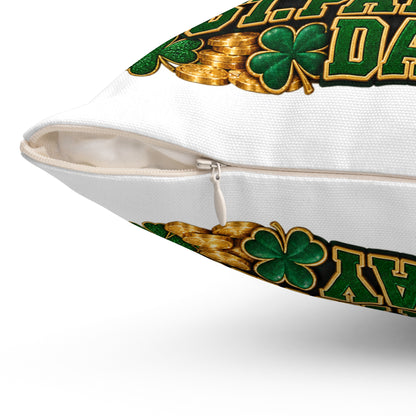 St. Patrick's Schnauzer Pillow — Happy St. Patrick’s Day Decorative Throw Pillow
