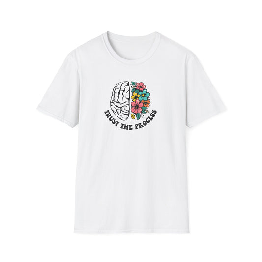 Trust the Process Brain & Flowers T-Shirt