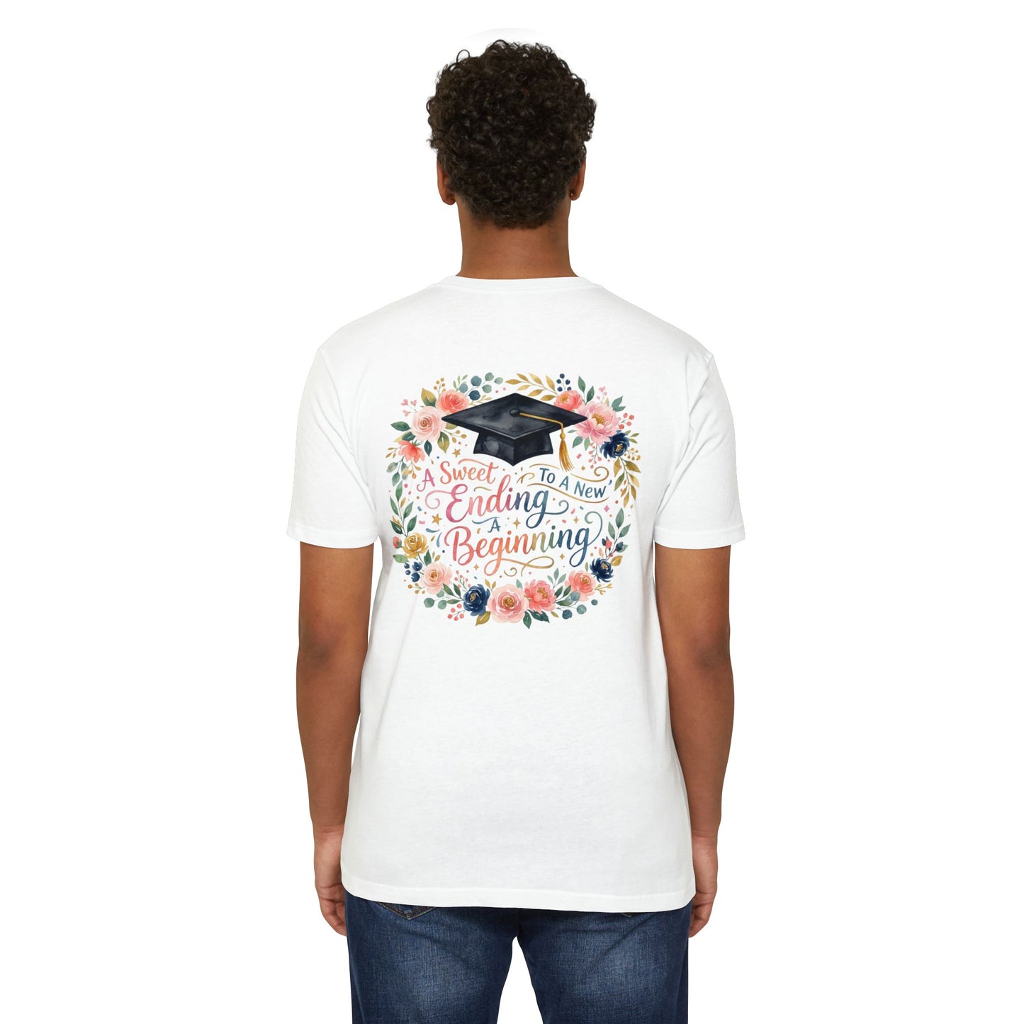 Graduation Floral Tee — “A Sweet Ending to a New Beginning”