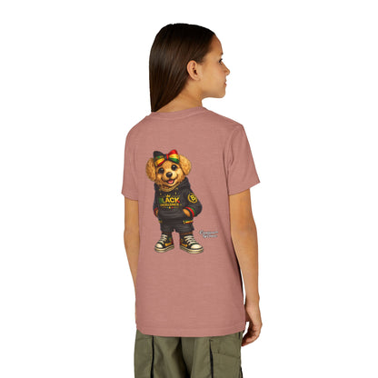 Youth Tee — Rasta Teddy "Black Excellence" Graphic Shirt