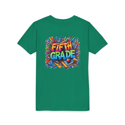 Fifth Grade Kid's Tee - Colorful School Supplies Back to School T-Shirt