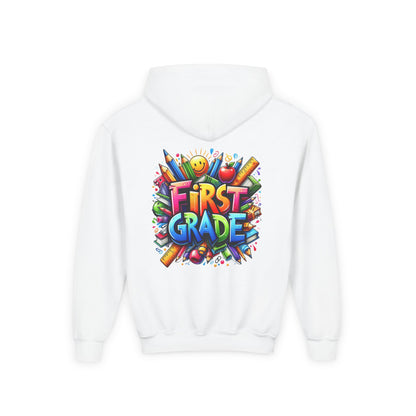 First Grade Kids Hoodie – Colorful Back-to-School Sweatshirt