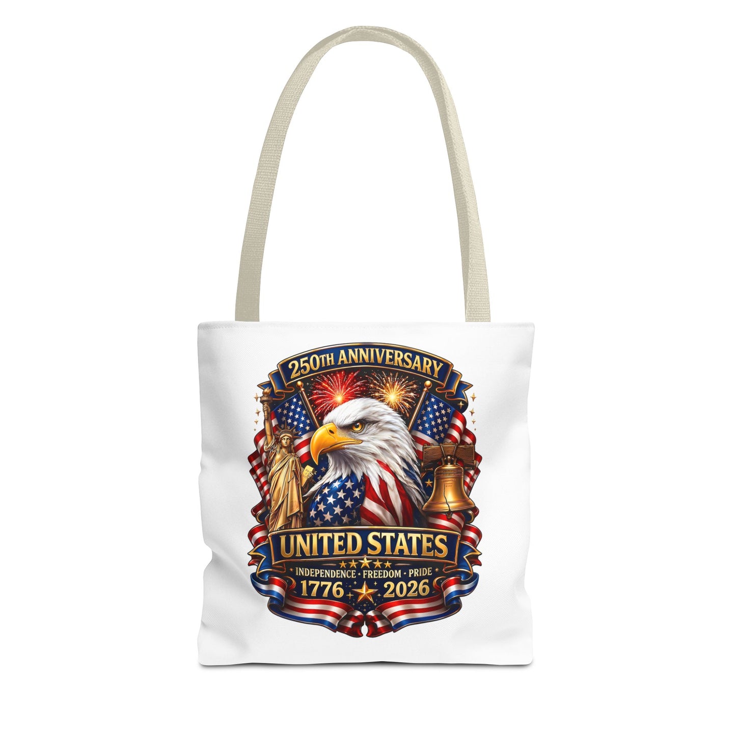 United States 250th Anniversary Tote Bag — Eagle & Flags 1776–2026