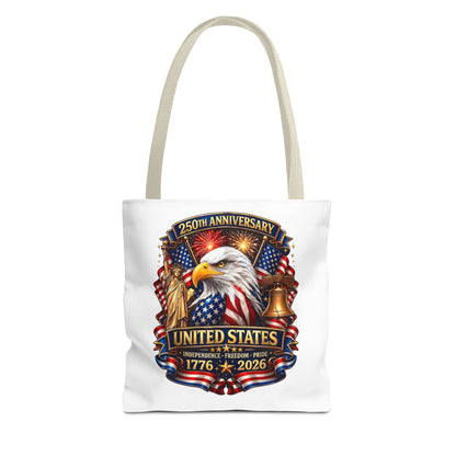 United States 250th Anniversary Tote Bag — Eagle & Flags 1776–2026