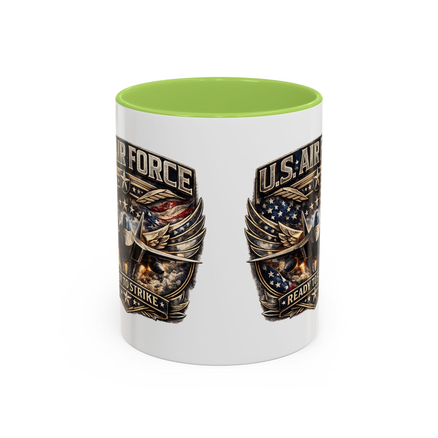 U.S. Air Force Accent Coffee Mug — "Ready to Strike" Military Aviation Gift