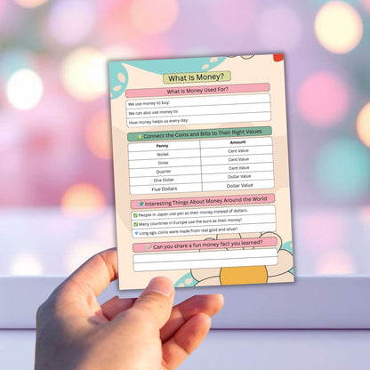 Kids Money Mindset Workbook | Financial Literacy & Smart Money Habits for Children