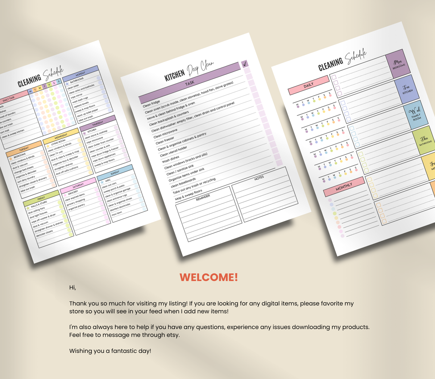 ADHD Cleaning Planner | Printable Home & Task Organizer