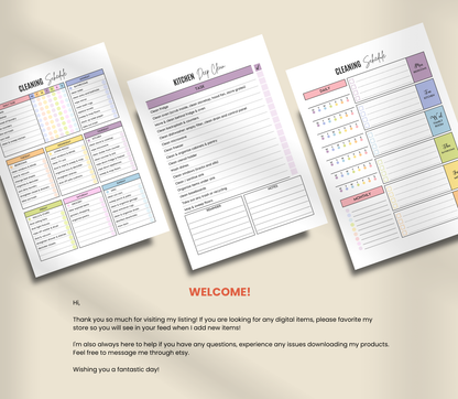 ADHD Cleaning Planner | Printable Home & Task Organizer