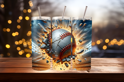 Baseball 20oz Tumbler Wrap PNG | Sports Team Tumbler Design, Baseball Fan Sublimation, 20oz Skinny Tumbler Template