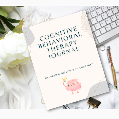 Cognitive Behavioral Therapy CBT Journal PDF | Guided Therapy Workbook, Thought Record, Mental Health Planner, Emotional Regulation Journal