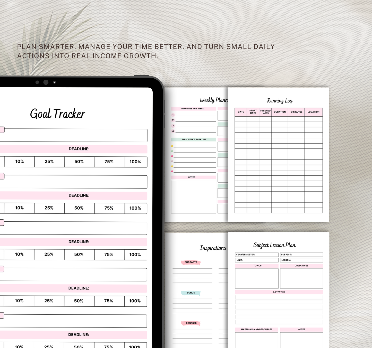 Productivity Planner | Daily, Weekly & Monthly Digital Planner PDF
