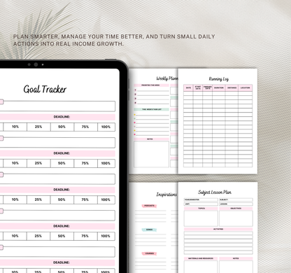 Productivity Planner | Daily, Weekly & Monthly Digital Planner PDF