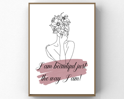 Woman Printable Wall Art | Inspirational Feminine Quote Poster, Empowerment &amp; Self-Love Decor, Printable Wall Art