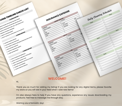 Home & Property PLR Bundle | Editable Canva Real Estate & Home Organization Templates