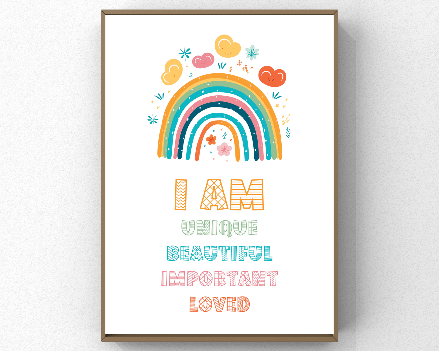 Positive Affirmations for Kids Wall Art | Inspirational Kids Posters, Confidence Building Quotes, Growth Mindset Printable Decor
