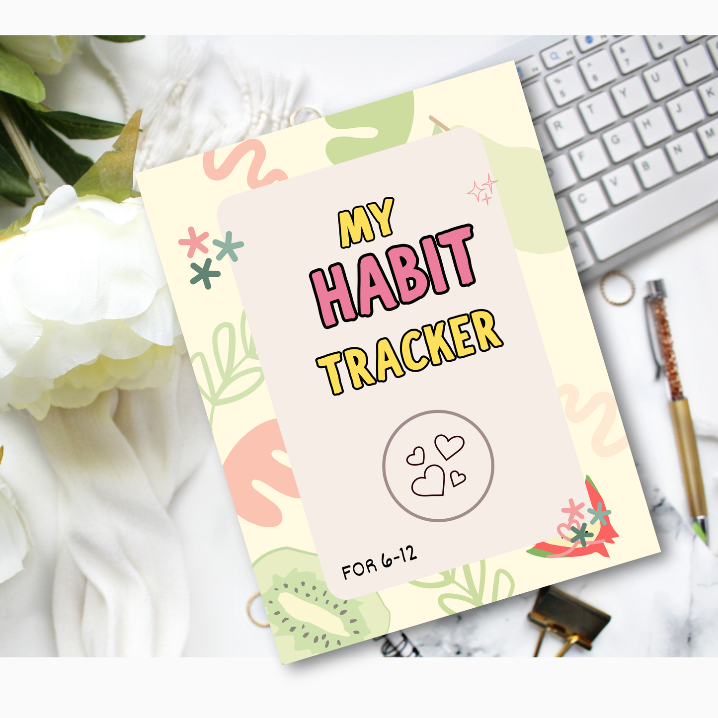 Habit Tracker PDF | Daily, Weekly &amp; Monthly Goal Planner, Productivity Journal, Routine &amp; Self-Improvement Tracker