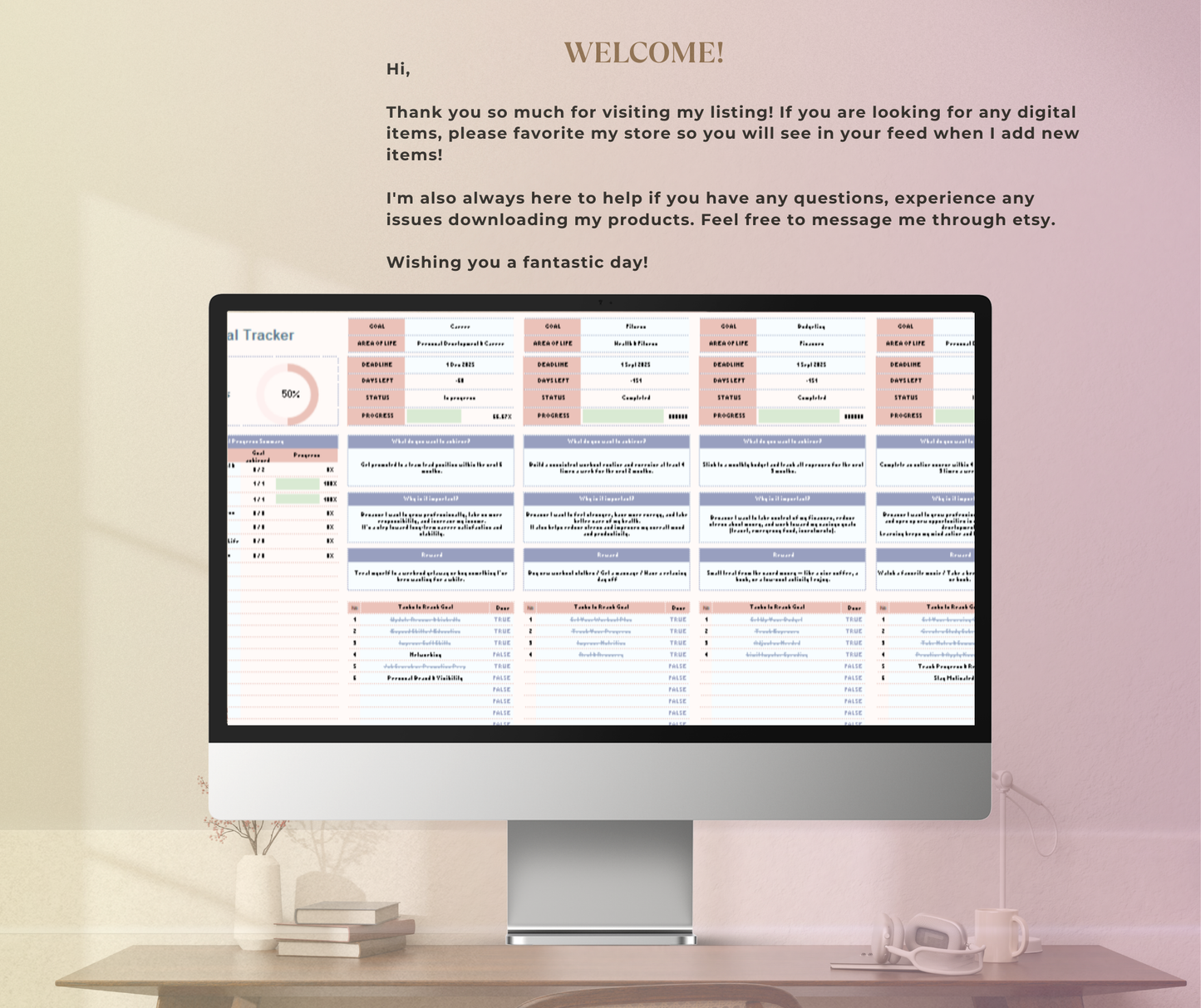ADHD Life Planner Spreadsheet | Focus & Productivity Google Sheets Daily Task Tracker