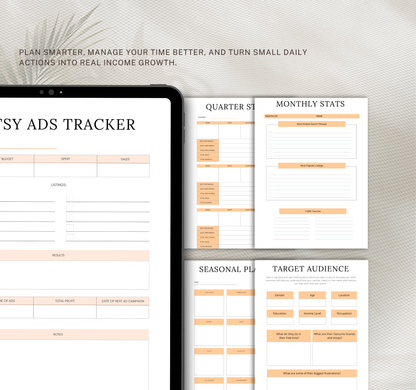 Etsy Seller Planner | Digital Planner PDF for Shop Organization & Sales Tracking