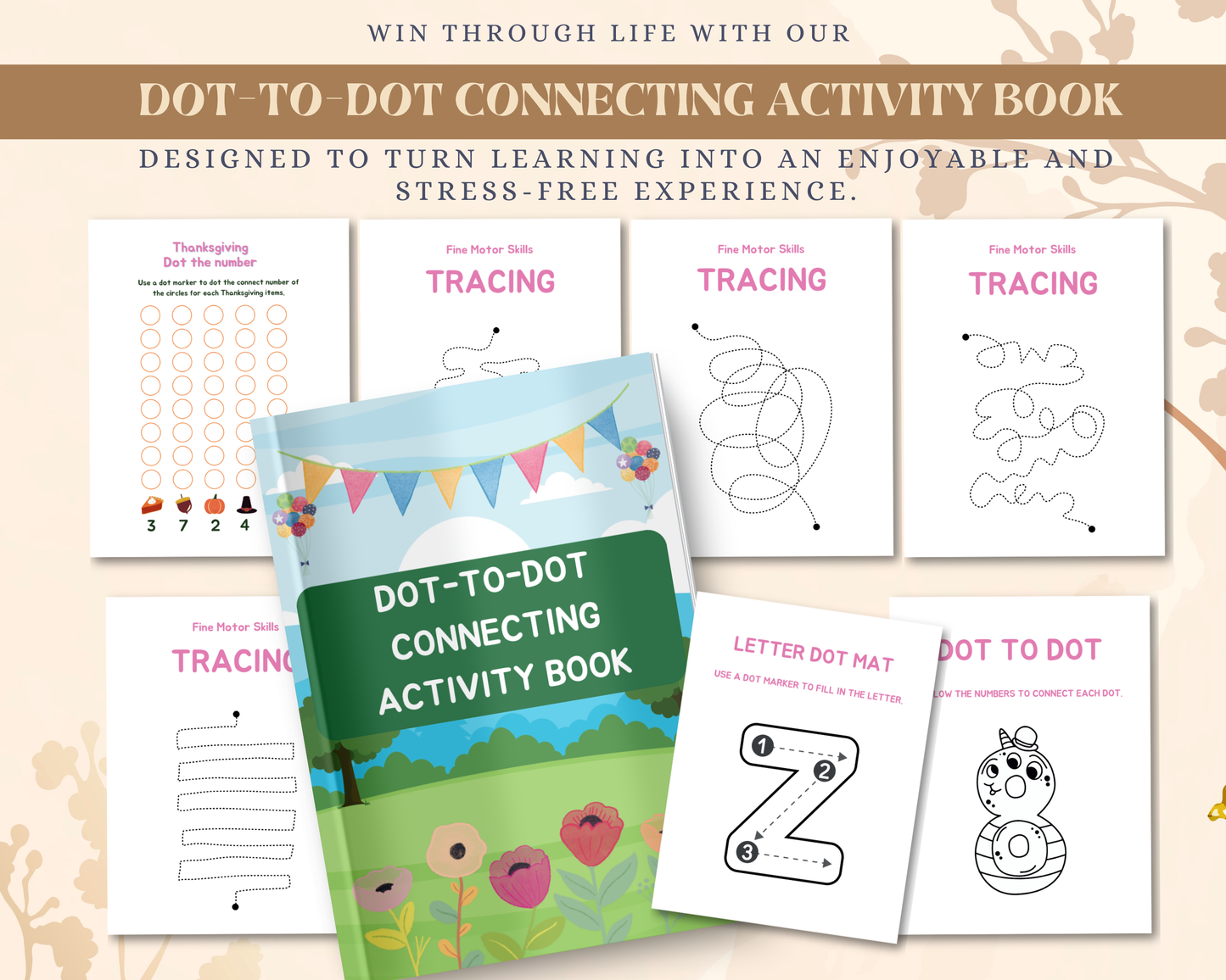 Dot-to-Dot Activity Book for Kids | Printable Connect the Dots Worksheets for Fun Learning