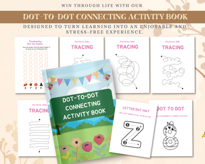 Dot-to-Dot Activity Book for Kids | Printable Connect the Dots Worksheets for Fun Learning