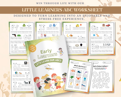 Little Learners ABC Worksheet | Printable Alphabet Tracing & Letter Recognition Activities for Kids