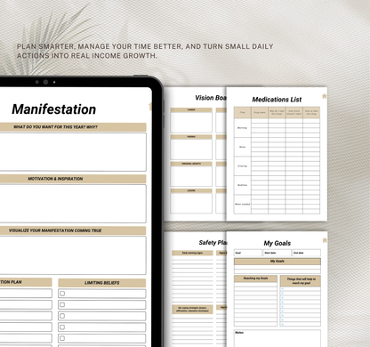Vision Board Planner | Goal Setting & Manifestation Digital Planner