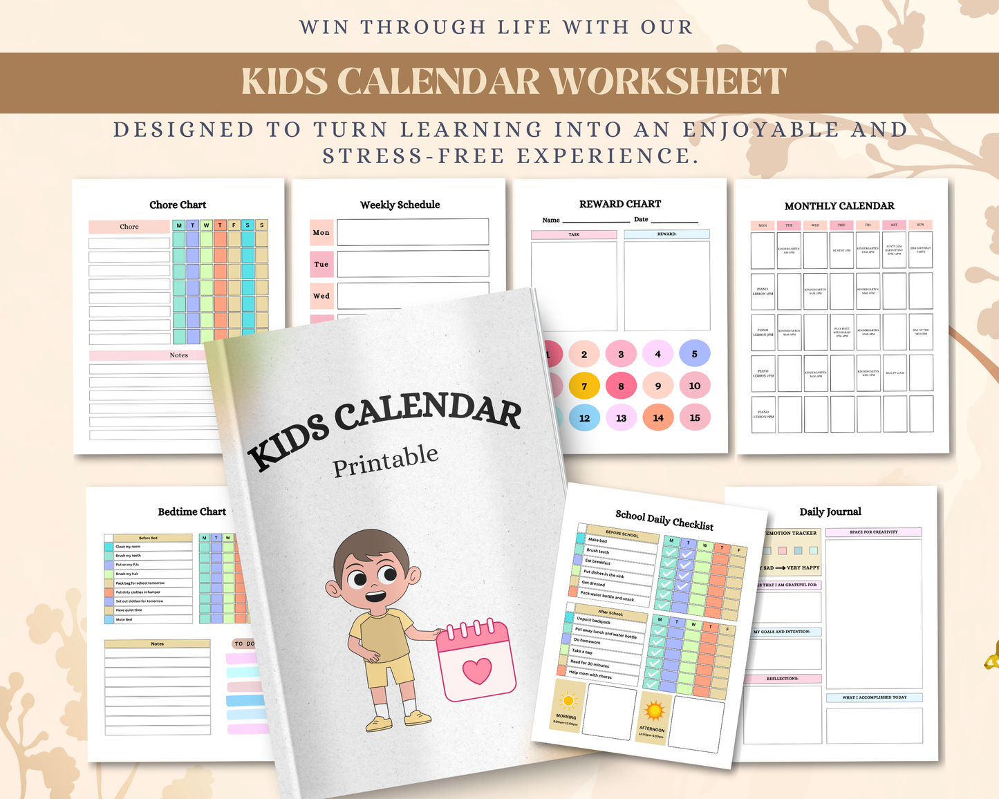 Kids Calendar Worksheet | Printable Days, Dates & Monthly Planning Activities for Early Learners