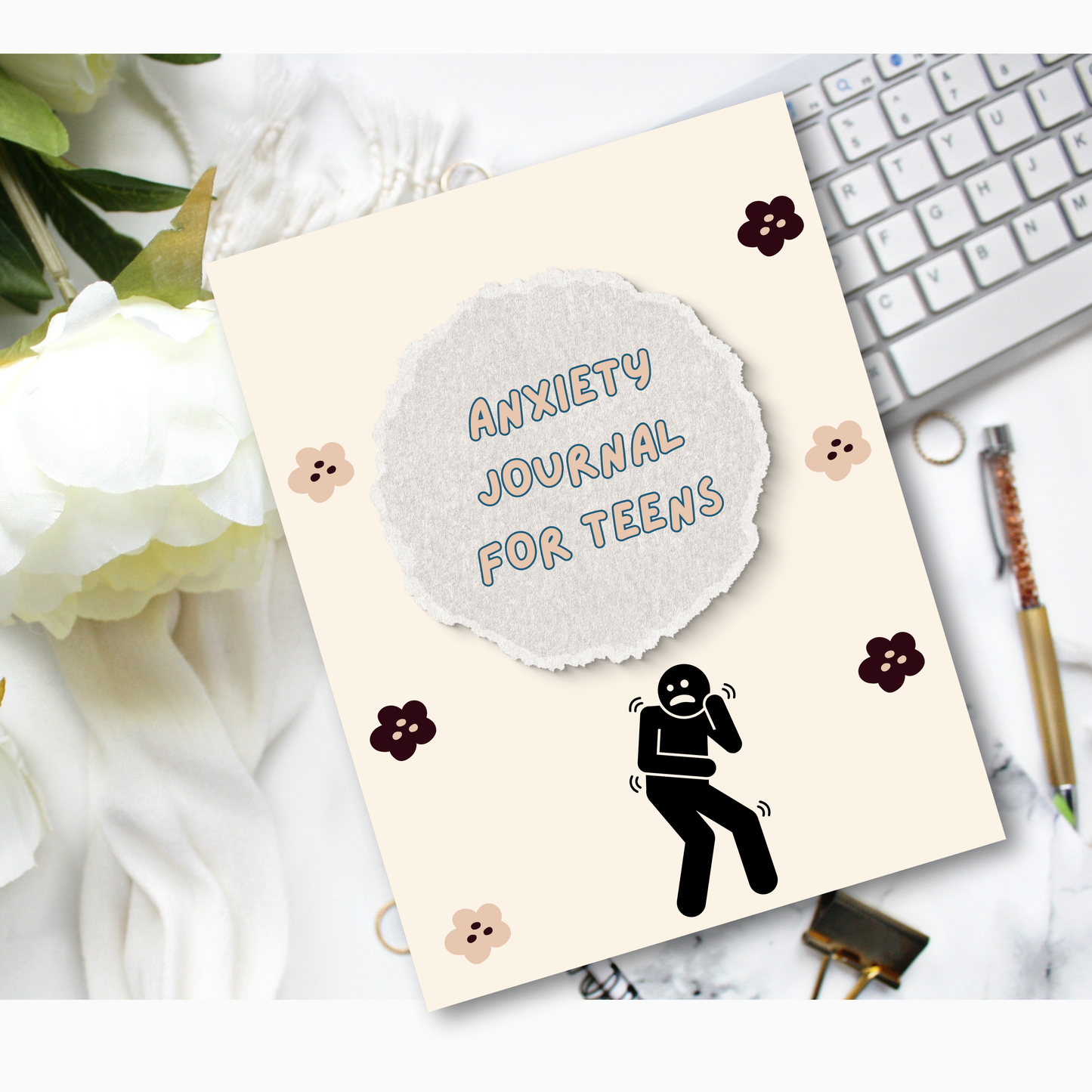 Anxiety Journal PDF | Guided Reflection, Stress Relief Workbook, Mental Health Tracker, Mindfulness &amp; Coping Tools