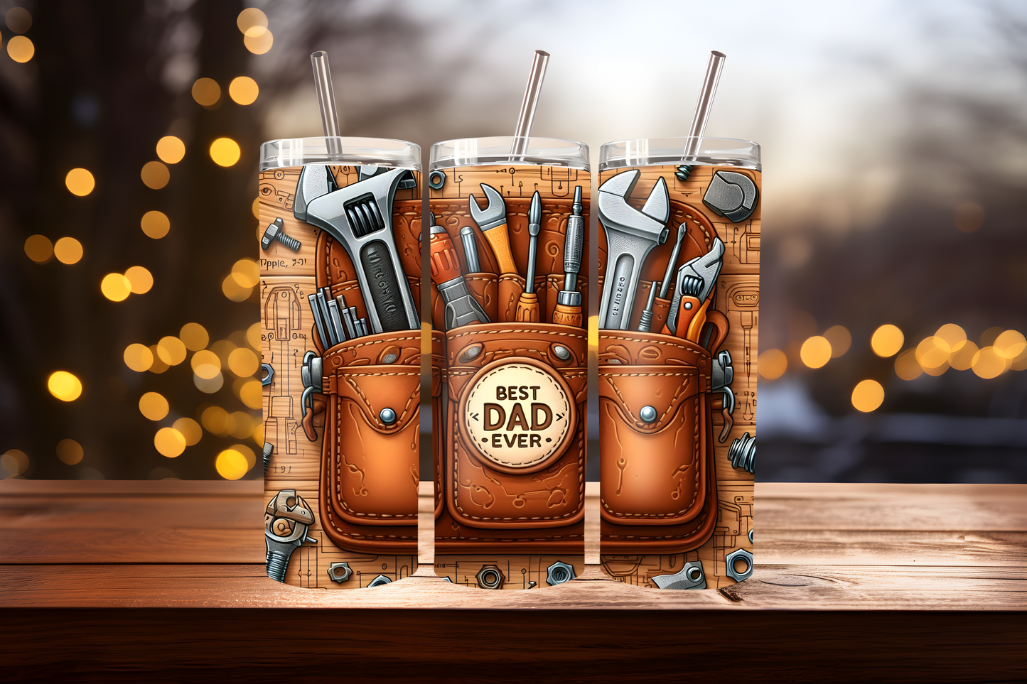 Best Dad Ever Tumbler Wrap PNG | Father’s Day Gift Design, 20oz Skinny Tumbler Sublimation, Dad Quote Tumbler Template