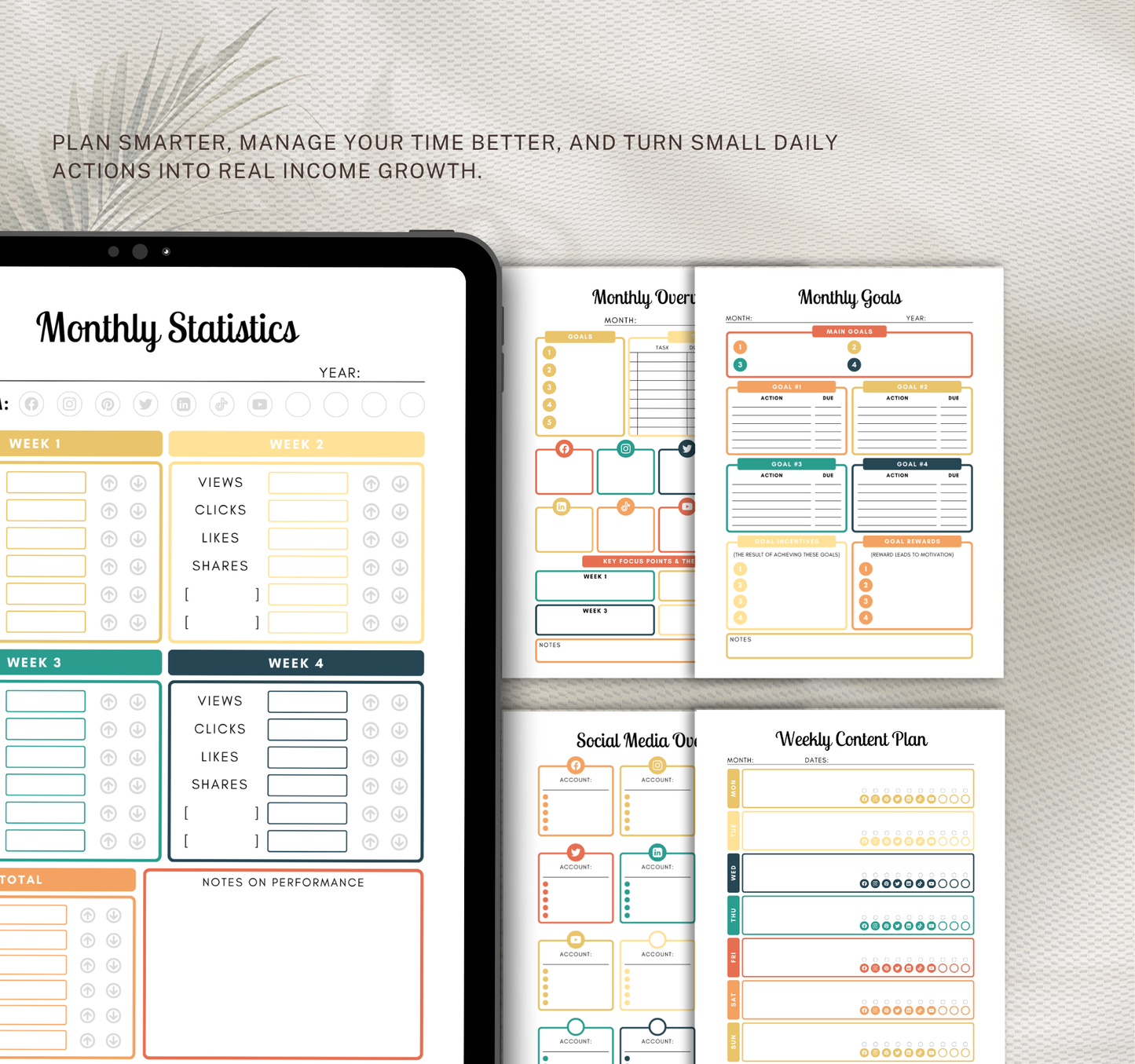 Social Media Planner | Content Calendar & Strategy Digital Planner