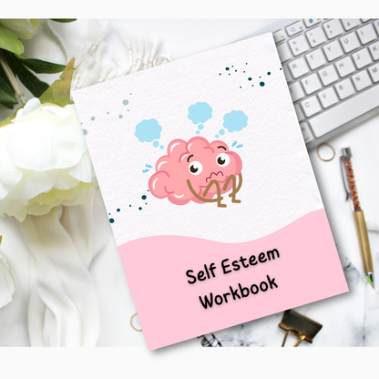 Self Esteem Workbook PDF | Confidence Building Journal, Self Worth &amp; Personal Growth Guide, Therapy Worksheets, Mental Wellness Planner