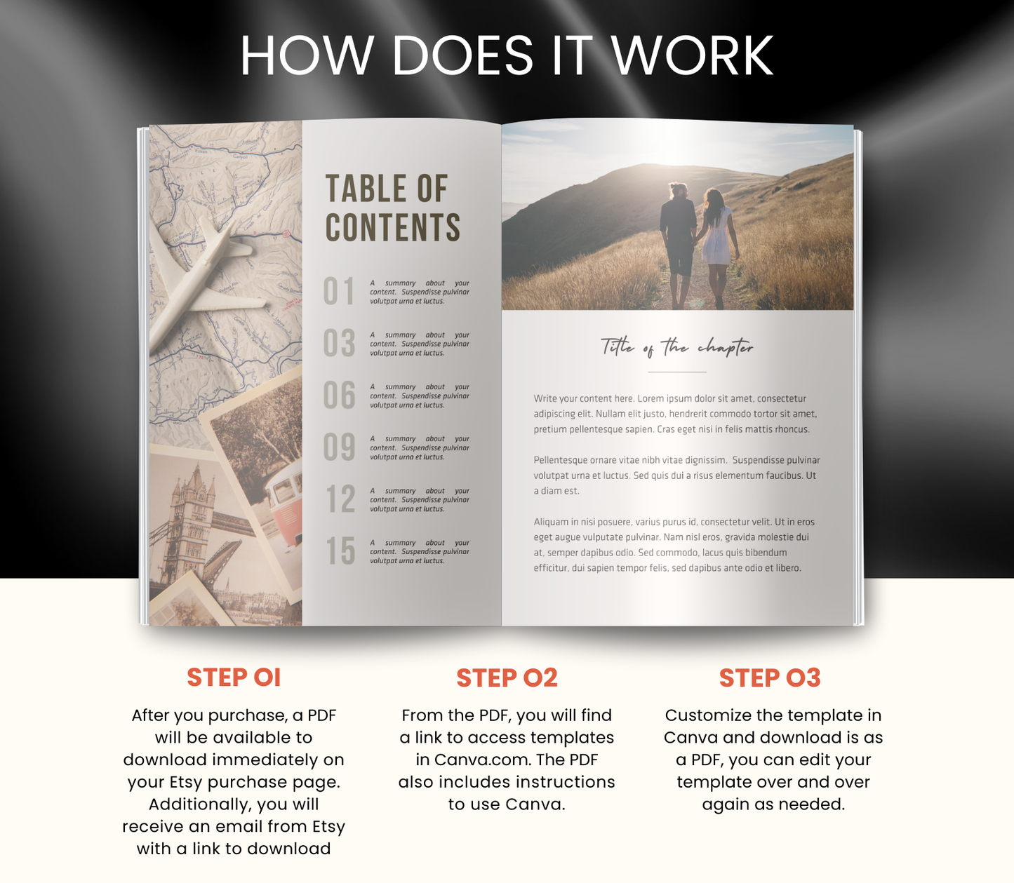 E-Book Travel Template | Editable Travel Guide & Planner Template
