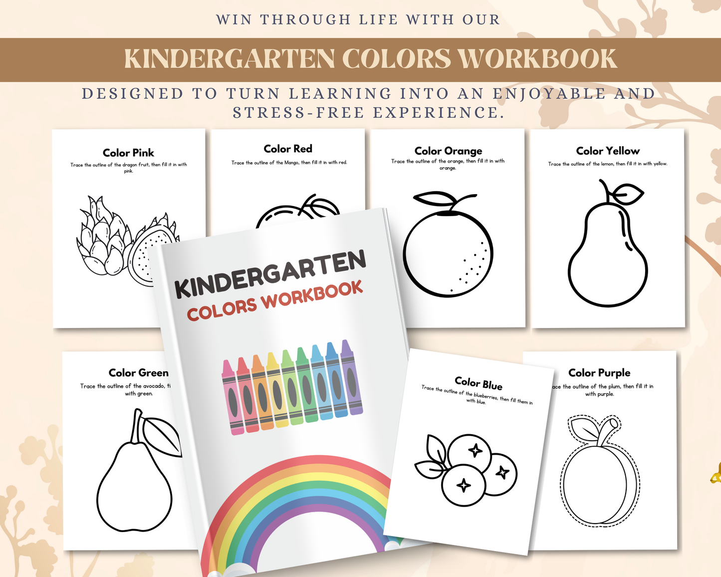 Kindergarten Colors Workbook | Printable Color Recognition & Learning Activities for Kids